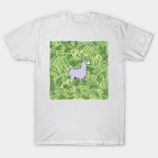 llama in Leaves T-Shirt